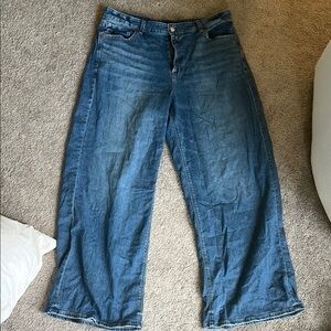 American Eagle Blue Wide-Leg Flare Jeans